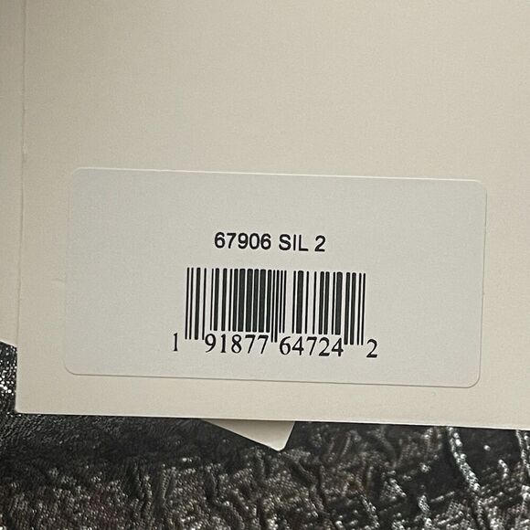 MAC DUGGAL One Shoulder Bow Midi Dress Size 2 Silver NEW Party Formal Wedding - Picture 7 of 14